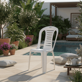 Escube Plastic Sturdy Armless Jasmine Chair White 57cm*38cm*87cm - Al Kabayel Discount CentreEscube Plastic Sturdy Armless Jasmine Chair White 57cm*38cm*87cmChairsESCUBEAl Kabayel Discount Centre