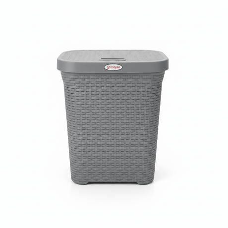 Esqube Delta Plastic Laundry Basket with Lid - 55 × 45 × 33 cm - Dark Brown / Grey / Black - Al Kabayel Discount CentreEsqube Delta Plastic Laundry Basket with Lid - 55 × 45 × 33 cm - Dark Brown / Grey / BlackOrganizers & AccessoriesESQUBEAl Kabayel Discount Centre