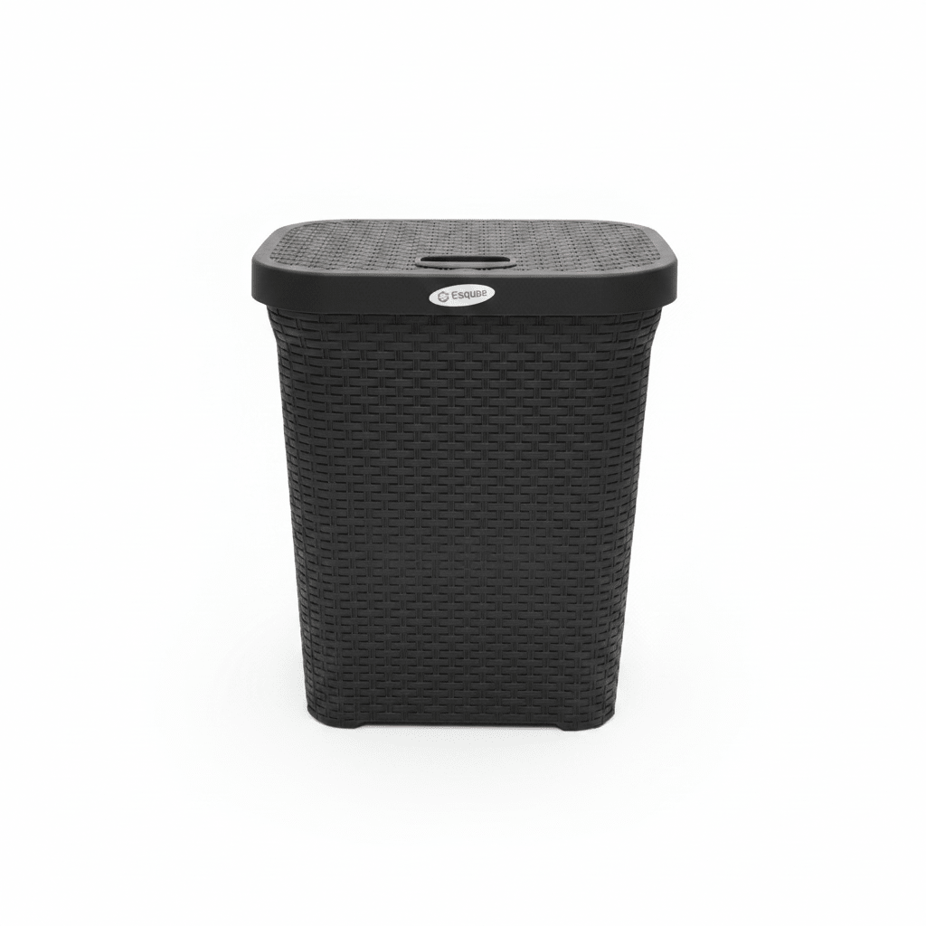 Esqube Delta Plastic Laundry Basket with Lid - 55 × 45 × 33 cm - Dark Brown / Grey / Black - Al Kabayel Discount CentreEsqube Delta Plastic Laundry Basket with Lid - 55 × 45 × 33 cm - Dark Brown / Grey / BlackOrganizers & AccessoriesESQUBEAl Kabayel Discount Centre