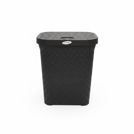Esqube Delta Plastic Laundry Basket with Lid - 55 × 45 × 33 cm - Dark Brown / Grey / Black - Al Kabayel Discount CentreEsqube Delta Plastic Laundry Basket with Lid - 55 × 45 × 33 cm - Dark Brown / Grey / BlackOrganizers & AccessoriesESQUBEAl Kabayel Discount Centre