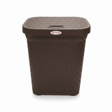 Esqube Delta Plastic Laundry Basket with Lid - 55 × 45 × 33 cm - Dark Brown / Grey / Black - Al Kabayel Discount CentreEsqube Delta Plastic Laundry Basket with Lid - 55 × 45 × 33 cm - Dark Brown / Grey / BlackOrganizers & AccessoriesESQUBEAl Kabayel Discount Centre