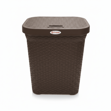 Esqube Delta Plastic Laundry Basket with Lid - 55 × 45 × 33 cm - Dark Brown / Grey / Black - Al Kabayel Discount CentreEsqube Delta Plastic Laundry Basket with Lid - 55 × 45 × 33 cm - Dark Brown / Grey / BlackOrganizers & AccessoriesESQUBEAl Kabayel Discount Centre