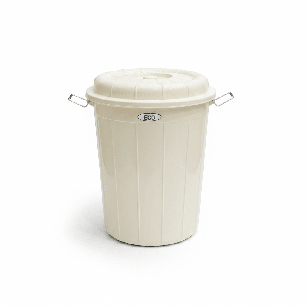 Esqube ECO Plastic Drum with Lid – 40 Litre - Grey / Cream - Al Kabayel Discount CentreEsqube ECO Plastic Drum with Lid – 40 Litre - Grey / CreamOrganizers & AccessoriesESQUBEAl Kabayel Discount Centre