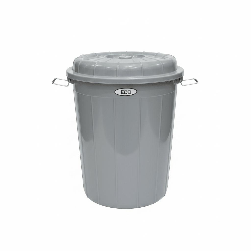 Esqube ECO Plastic Drum with Lid – 40 Litre - Grey / Cream - Al Kabayel Discount CentreEsqube ECO Plastic Drum with Lid – 40 Litre - Grey / CreamOrganizers & AccessoriesESQUBEAl Kabayel Discount Centre