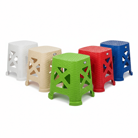 ESQUBE Plastic High Stool Square for Indoors and Outdoors 46cm*30cm Assorted Color - Al Kabayel Discount CentreESQUBE Plastic High Stool Square for Indoors and Outdoors 46cm*30cm Assorted ColorChairsESQUBEAl Kabayel Discount Centre