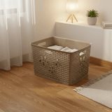 Esqube Plastic Laundry Basket with Floral Lattice Design - 25 × 40 × 33 cm - Brown / Beige / Light Blue / Grey - Al Kabayel Discount CentreEsqube Plastic Laundry Basket with Floral Lattice Design - 25 × 40 × 33 cm - Brown / Beige / Light Blue / GreyOrganizers & AccessoriesESQUBEAl Kabayel Discount Centre