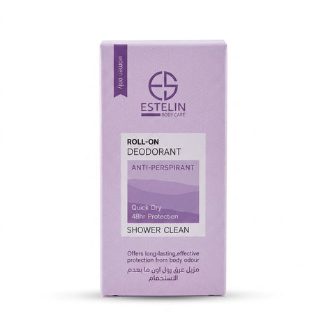 Estelin Body Care Shower Clean Roll-On Deodorant – Anti-Perspirant – Women Only - Al Kabayel Discount CentreEstelin Body Care Shower Clean Roll-On Deodorant – Anti-Perspirant – Women OnlyDeodorants & AntiperspirantsESTELINAl Kabayel Discount Centre