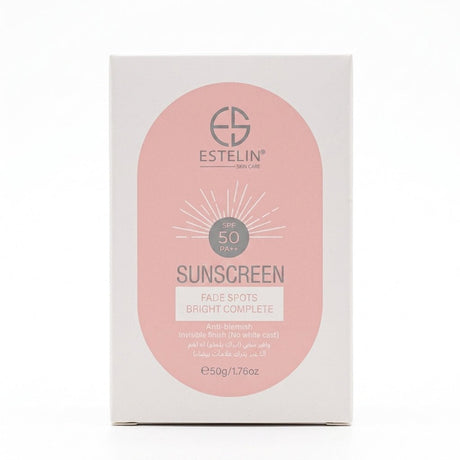 Estelin Fade Spots Bright Complete Sunscreen SPF50 PA++ 50g - Al Kabayel Discount CentreEstelin Fade Spots Bright Complete Sunscreen SPF50 PA++ 50gSunscreenESTELINAl Kabayel Discount Centre