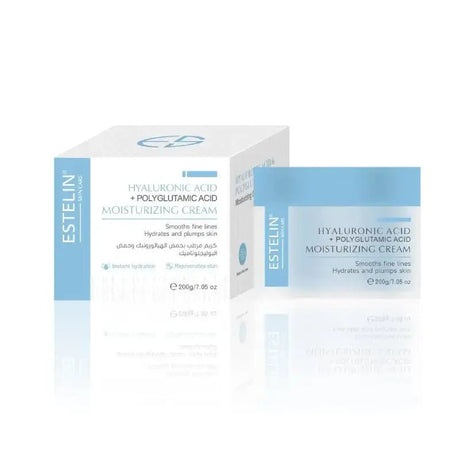 Estelin Hyaluronic Acid & Polyglutamic Acid Moisturizing Cream 200g - Al Kabayel Discount CentreEstelin Hyaluronic Acid & Polyglutamic Acid Moisturizing Cream 200gSkin CareESTELINAl Kabayel Discount Centre