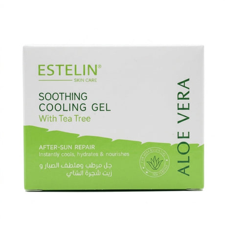 Estelin Soothing Cooling Gel with Tea Tree & Aloe Vera – 300g - Al Kabayel Discount CentreEstelin Soothing Cooling Gel with Tea Tree & Aloe Vera – 300gSkin CareESTELINAl Kabayel Discount Centre