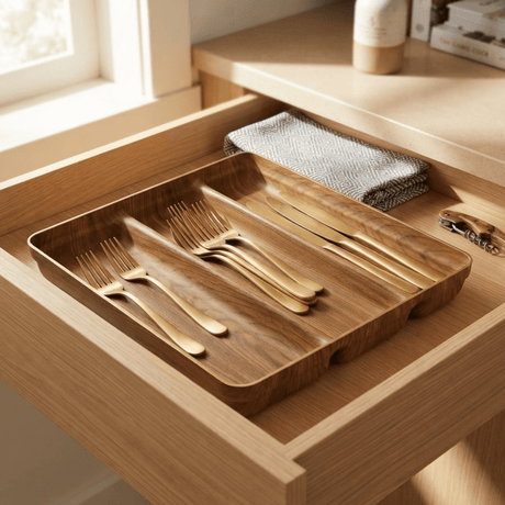 Evelin 3-Compartment Cutlery Tray – 32×35×5 cm - Al Kabayel Discount CentreEvelin 3-Compartment Cutlery Tray – 32×35×5 cmOrganizers & AccessoriesEVELINAl Kabayel Discount Centre