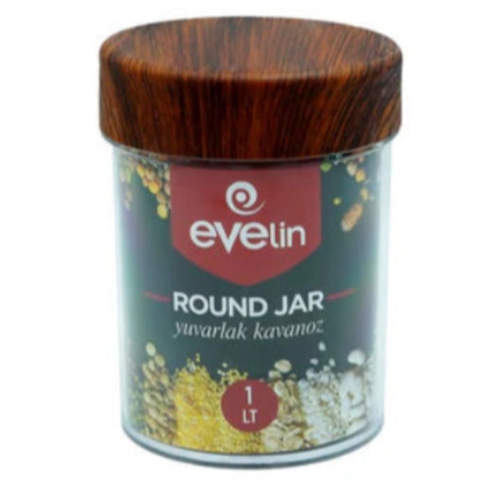 EVELIN Round Plastic Jar 1 Liter - 10828M - Al Kabayel Discount CentreEVELIN Round Plastic Jar 1 Liter - 10828MFood ContainersEVELINAl Kabayel Discount Centre