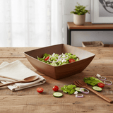 Evelin Wood-Finish Square Serving Bowl – 28×28×11 cm - Al Kabayel Discount CentreEvelin Wood-Finish Square Serving Bowl – 28×28×11 cmBowlsEVELINAl Kabayel Discount Centre