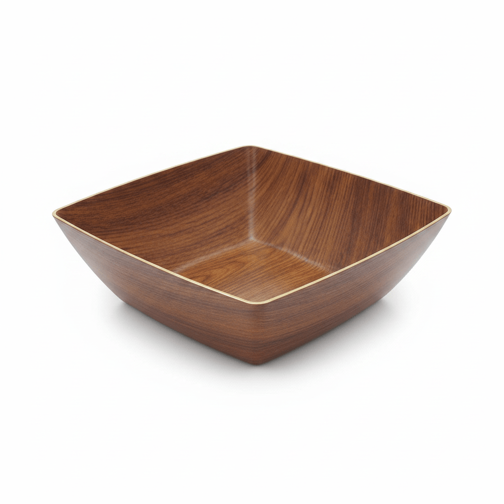 Evelin Wood-Finish Square Serving Bowl – 28×28×11 cm - Al Kabayel Discount CentreEvelin Wood-Finish Square Serving Bowl – 28×28×11 cmBowlsEVELINAl Kabayel Discount Centre