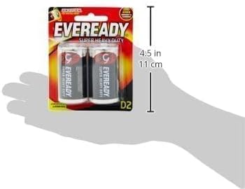 EVEREADY Type D Super Heavy Duty Battery 1.5V, Pack of 2 - Al Kabayel Discount CentreEVEREADY Type D Super Heavy Duty Battery 1.5V, Pack of 2BatteriesEVEREADYAl Kabayel Discount Centre