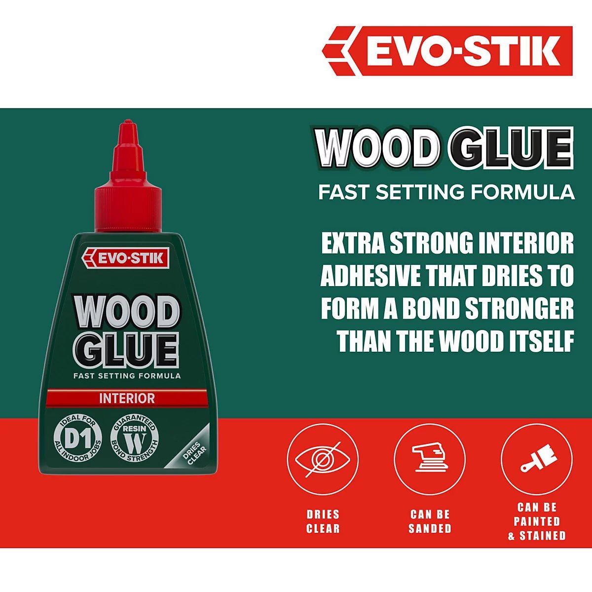 Evo - Stik Wood glue Interior Wood Glue/Adhesive - 125ml - Al Kabayel Discount CentreEvo - Stik Wood glue Interior Wood Glue/Adhesive - 125mlGlueEVO - STIKAl Kabayel Discount Centre