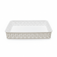 Exclusive Multipurpose Plastic Basket Tray - 35×26cm - Dark Brown / White - Al Kabayel Discount CentreExclusive Multipurpose Plastic Basket Tray - 35×26cm - Dark Brown / WhiteBucketsEXCLUSIVEAl Kabayel Discount Centre