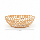 Exclusive Plastic Cane-Style Woven Design Oval Basket - 24×16 cm - Beige / Brown / White - Al Kabayel Discount CentreExclusive Plastic Cane-Style Woven Design Oval Basket - 24×16 cm - Beige / Brown / WhiteBucketsEXCLUSIVEAl Kabayel Discount Centre
