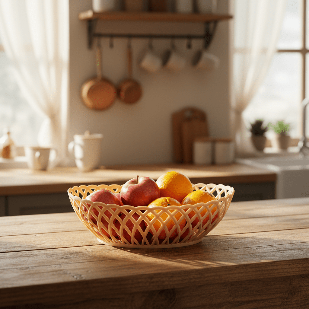 Exclusive Plastic Cane-Style Woven Design Oval Basket - 33×25 cm - Beige / Dark Brown / White - Al Kabayel Discount CentreExclusive Plastic Cane-Style Woven Design Oval Basket - 33×25 cm - Beige / Dark Brown / WhiteBucketsEXCLUSIVEAl Kabayel Discount Centre