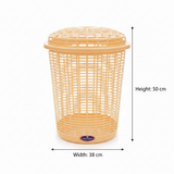 Exclusive Plastic Laundry Basket with Lid - 50 × 38 cm - Beige / Blue / Pink - Al Kabayel Discount CentreExclusive Plastic Laundry Basket with Lid - 50 × 38 cm - Beige / Blue / PinkOrganizers & AccessoriesEXCLUSIVEAl Kabayel Discount Centre