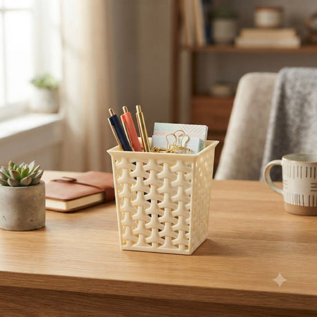 Exclusive Plastic Multipurpose Holder – 10×10 cm - Cream / Dark Brown - Al Kabayel Discount CentreExclusive Plastic Multipurpose Holder – 10×10 cm - Cream / Dark BrownOrganizers & AccessoriesEXCLUSIVEAl Kabayel Discount Centre