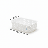 Exclusive Plastic Storage Basket - 20×14 cm - White / Dark Brown - Al Kabayel Discount CentreExclusive Plastic Storage Basket - 20×14 cm - White / Dark BrownBucketsEXCLUSIVEAl Kabayel Discount Centre