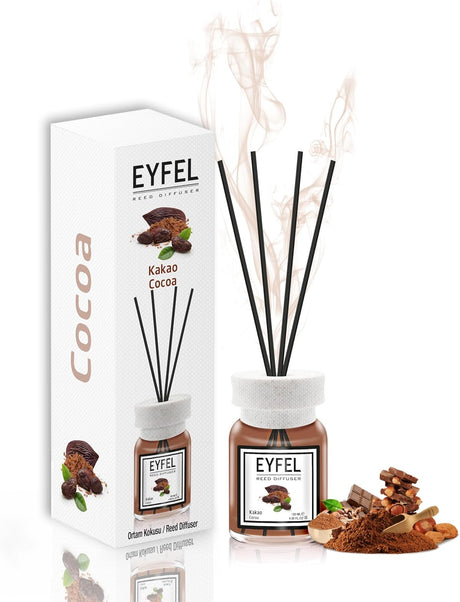Eyfel Reed Diffuser- Kakao Cocoa 120ml - Al Kabayel Discount CentreEyfel Reed Diffuser- Kakao Cocoa 120mlHome FragrancesEYFELAl Kabayel Discount Centre