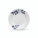 Henlee White and Blue Melamine Deep Plate - 8 Inch