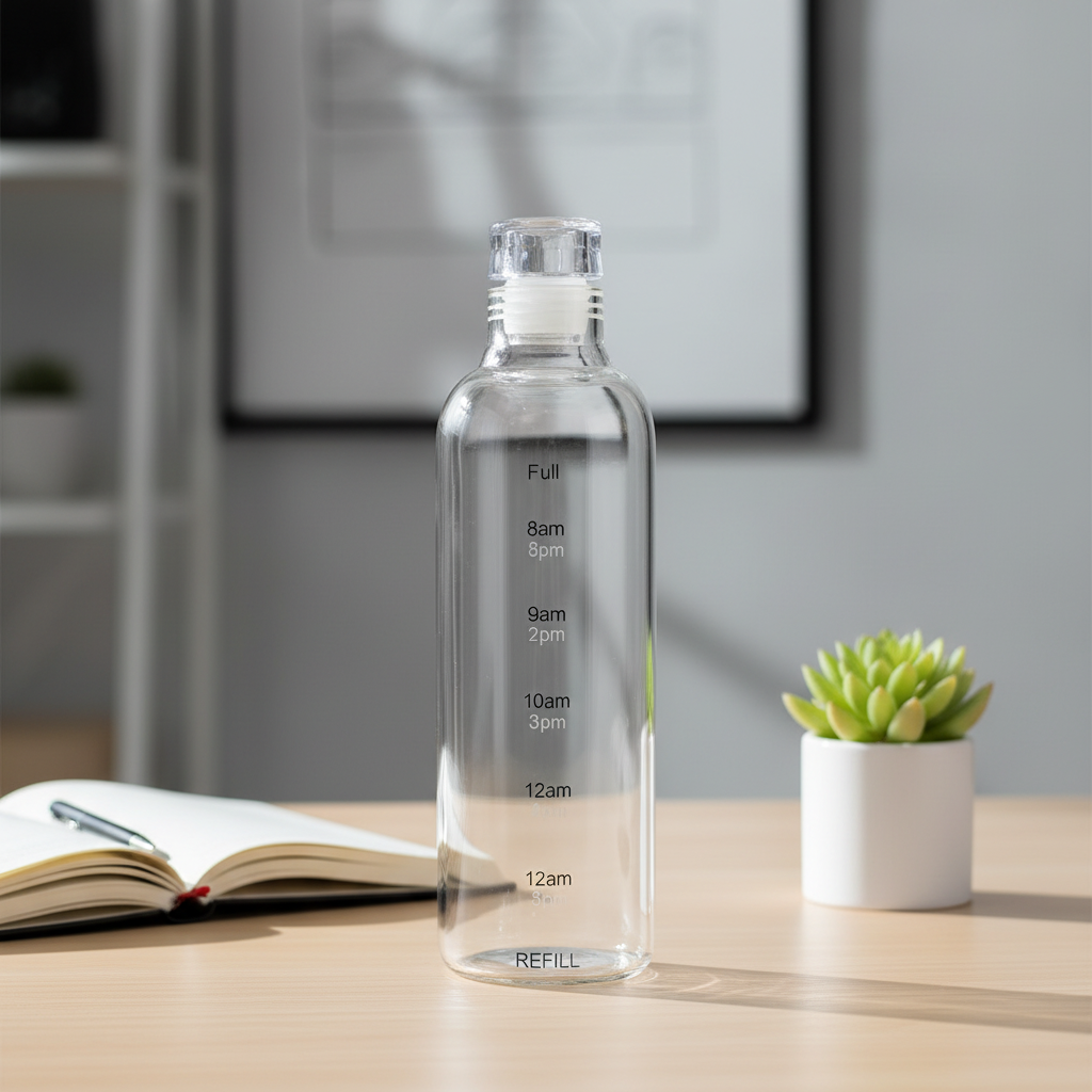 Italo Clear Glass Water Bottle - 500ml