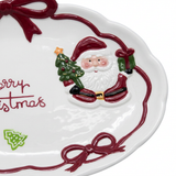 Ceramic Christmas Oval Candy Tray - 33×23cm