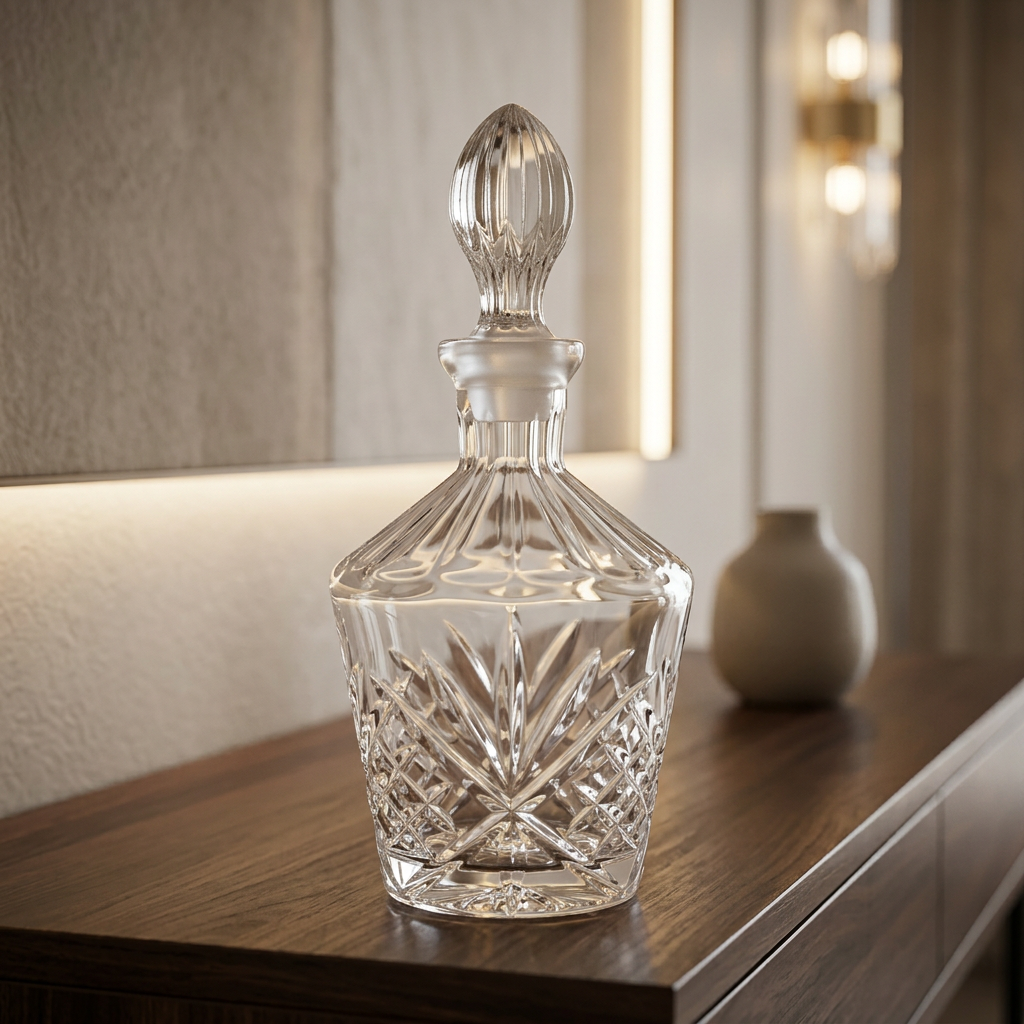 Al Dana Glass Perfume Bottle with Decorative Stopper - 500ml