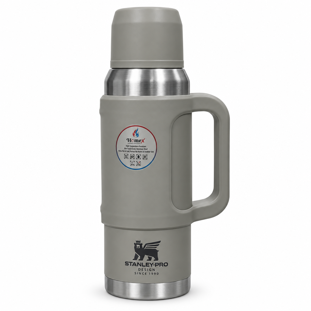 Homex Stainless Steel Vacuum Flask Grey - 2 Litre