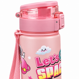 Plastic Water Bottle with Space Print Pink - 1 Litre