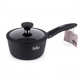Julia Saucepan With Lid 16cm - Onxy Black - Durable Die-Cast Aluminum - Non-Stick
