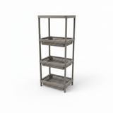 Plastic 3-Tier Storage Rack Taupe Grey - 80×32×22cm