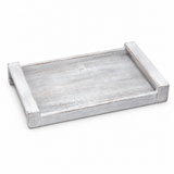 Luhpar Rectangular Wooden Serving Tray with Handles - 40×25cm