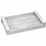 Luhpar Rectangular Wooden Serving Tray with Handles - 48×30cm