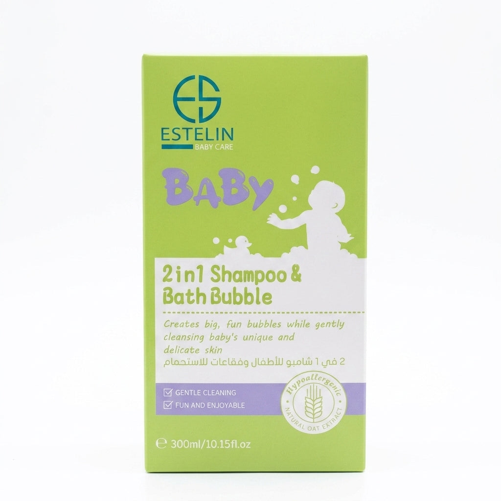 Estelin Baby Care 2-in-1 Shampoo & Bath Bubble 300ml