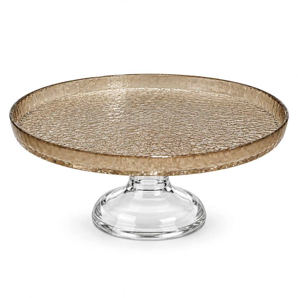 Danny Home Glass Footed Cake Plate - 27cm