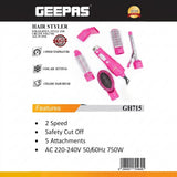 Geepas 6-in-1 Hair Styler 750W GH715