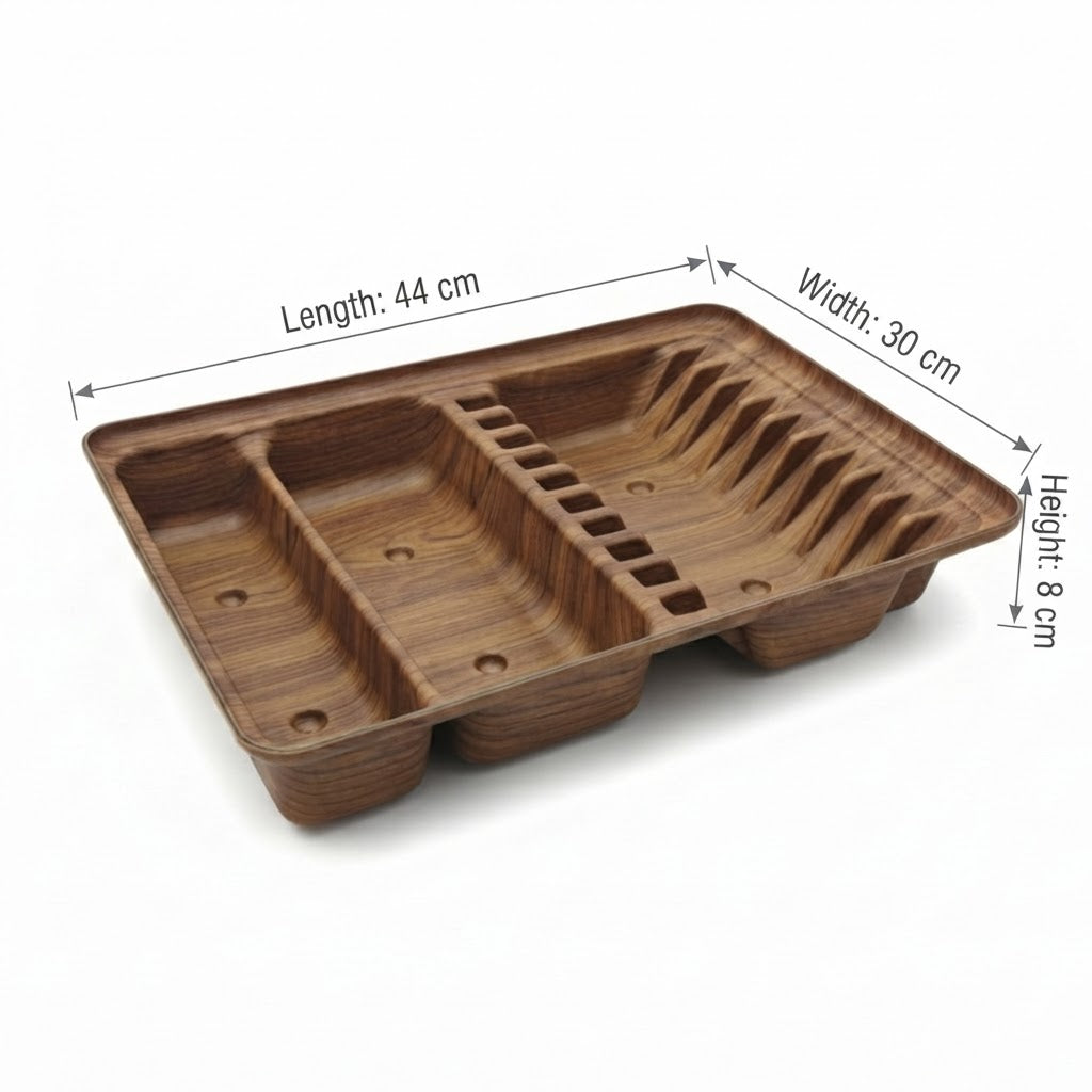 Evelin Polystyrene Cutlery & Dish Drainer Tray — 44 × 30 × 8 cm