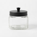 House Mart Glass Canister with Black Lid - 800ml
