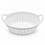 Plastic Rattan Design Storage Basket with Handles – 28×23cm
