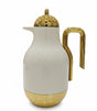 Ejshe 1 Liter Beige Vacuum Flask – Soft Beige Color with Elegant Gold Detailing, Ideal for Daily Use & Gifting