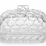 Glass Butter Dish with Decorative Lid – 15×10cm