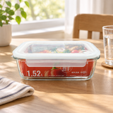 Glass Food Storage Container with Lid - 1520ml