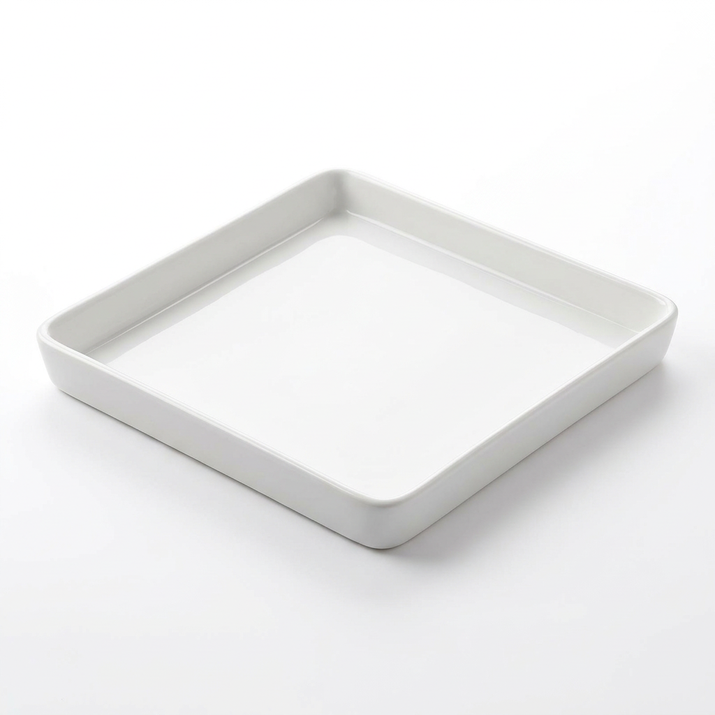 Ceramic Square Tray – 25×25cm