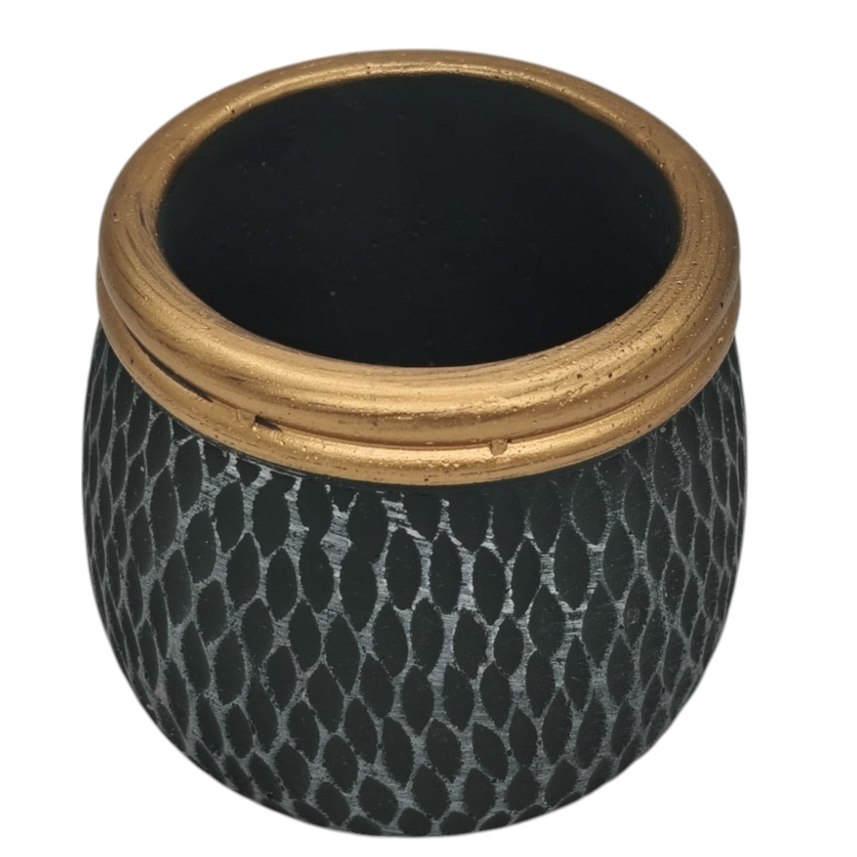 AKDC Ceramic Vase Home Décor Accents Table 11cmX10cm-Green&Gold