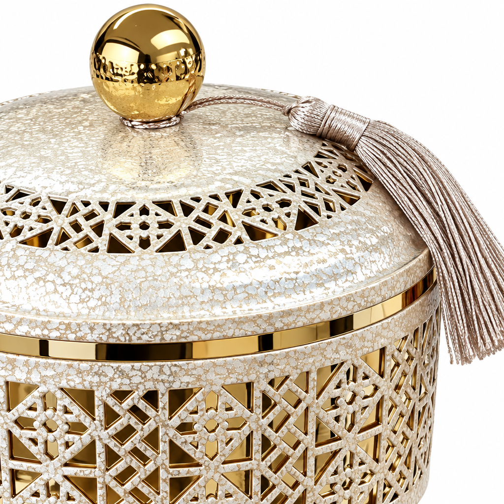 Metal Candy Bowl with Lid - 23×10cm