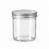 Beyti Glass Jar with Silver Lid - 330ml